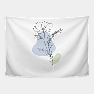 Blue Bloom Flower Tapestry