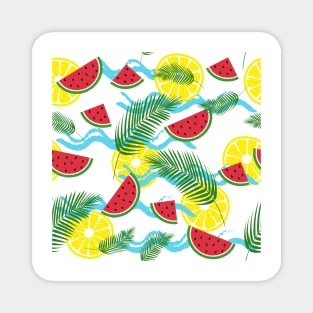 Summer pattern - white background Magnet