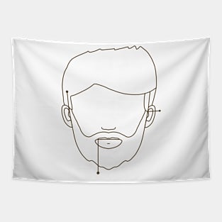 Man Men Gentleman Head Tapestry