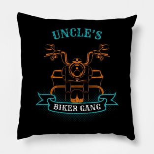 Uncle's Biker Gang Father's Day Pillow