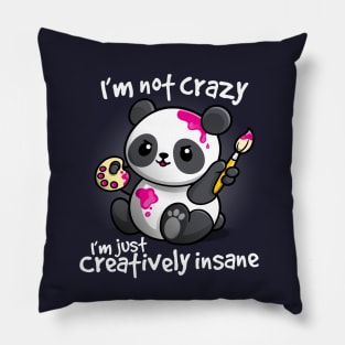 Creatively insane panda Pillow