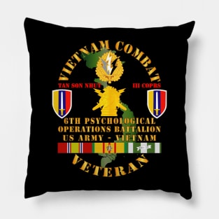 Vietnam Combat Vet - 6th PSYOPS Bn - USARV w VN SVC Pillow