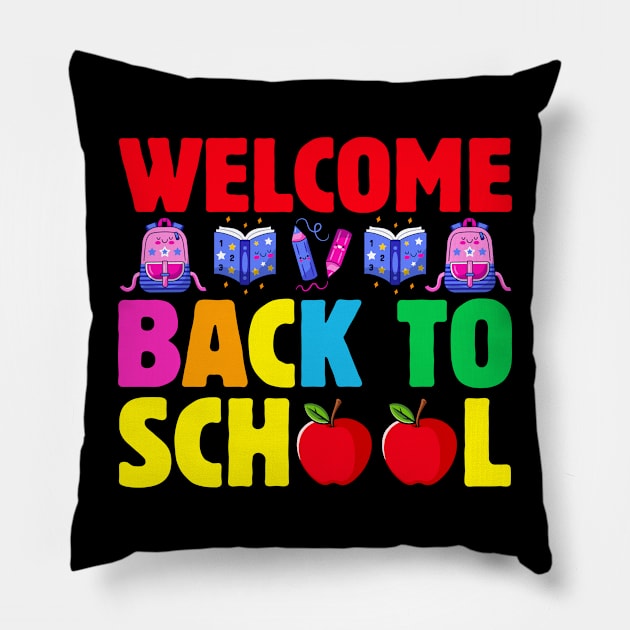 Welcome Back To School Shirt Funny Teachers Students Gift Pillow by ProArts