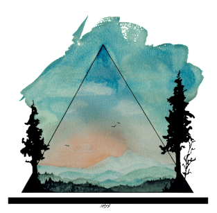 Watercolor Mountains Magnet