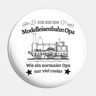 Modelleisenbahn Opa Eisenbahn Modelbauer Rentner Pin