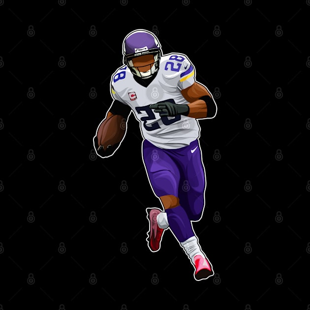 Adrian Peterson #28 Rushes by 40yards