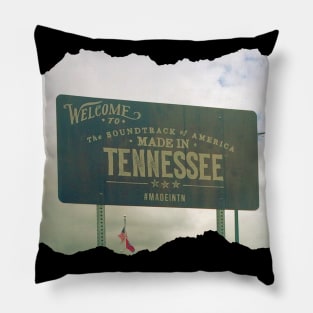 Picture of a Tennessee sign photography Welcome to TN Pillow