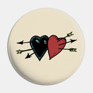 Two of Hearts Pin