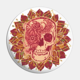 Sangria Skull Pin