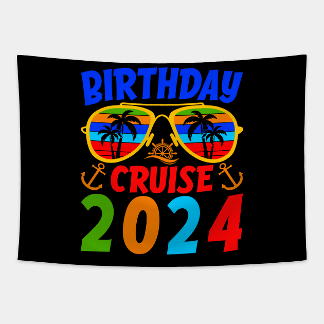 Birthday Cruise 2024 Tapestry by VisionDesigner