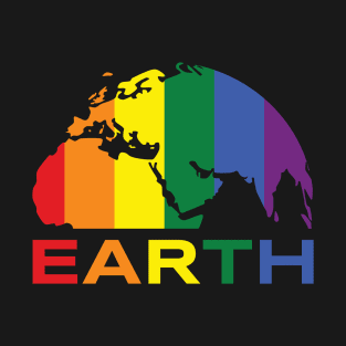 Planet Earth Rainbow Colours T-Shirt