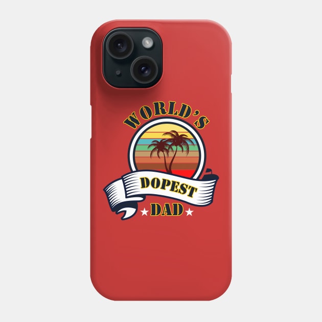 world's dopest dad retro Phone Case by RedLineStore