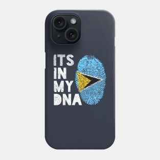 Its In My DNA Saint Lucia Flag Fingerprint Phone Case