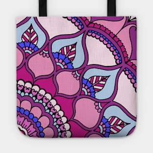 Pink Henna Flower Tote