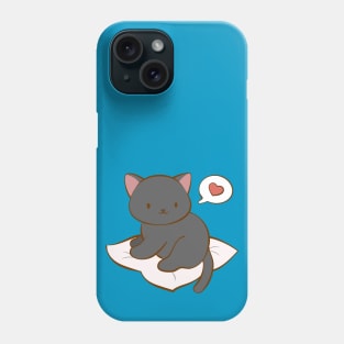 Kawaii Black Cat Love Phone Case