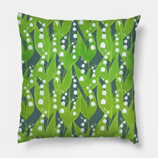 Lily of the Valley Floral Pattern Pillow