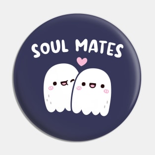 Cute Ghosts Soul Mates Pin