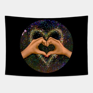 Heart Hands Celebration Tapestry