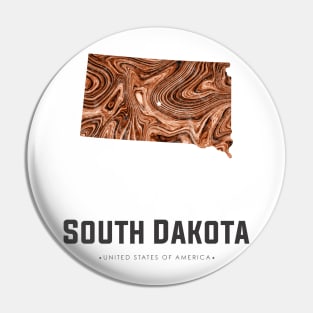 South Dakota state map abstract brown Pin