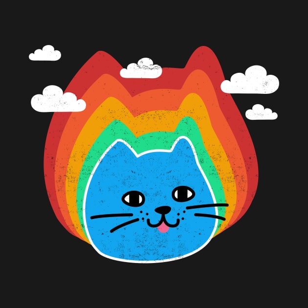 Cat Rainbow, Funny Cute Cat, Humor, Birthday by SmokingPencils