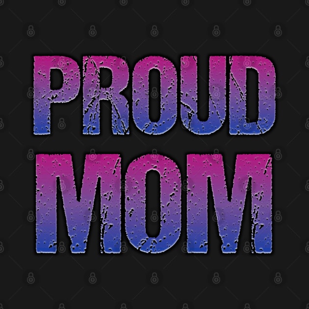 Distressed Bisexual Proud Mom Mothers Day Bi Pride Flag by AmbersDesignsCo