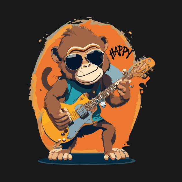 Monkey Play Guitar by ReaBelle