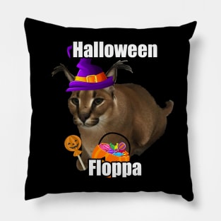 Halloween Big Floppa Meme - Caracal Cat Beloved Spooky Funny Cute Pillow