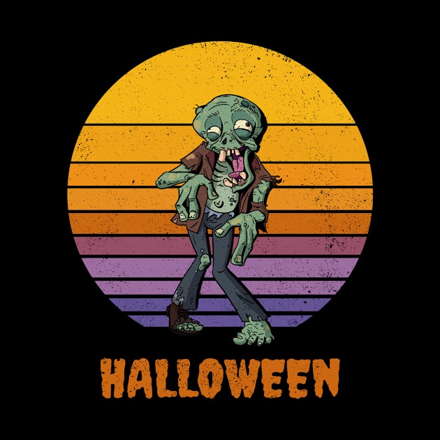 Halloween Zombie Funny Creepy Halloween by Radarek_Design