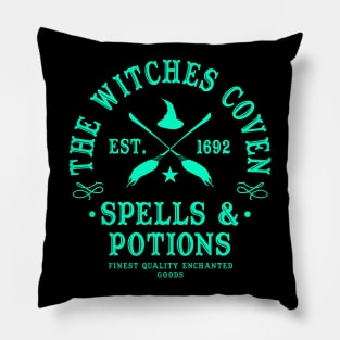 Wiccan Occult Witchcraft Witches Coven Spells & Potions Pillow