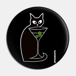 Martini Cat Pin