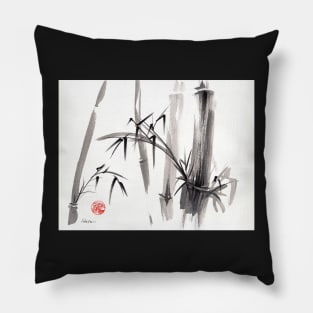 'after the rain' Original ink wash painting Pillow