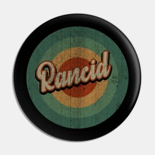 Circle Retro Vintage Rancid 80s Pin