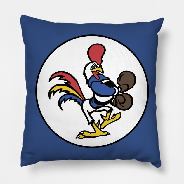 67th Fighter Squadron "Fighting Cocks" Pillow by Beltschazar