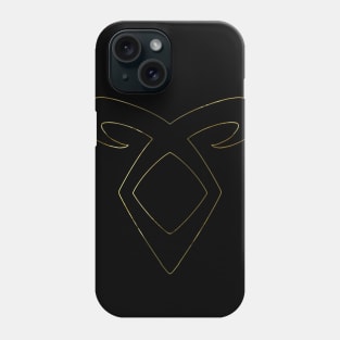 Shadowhunters rune / The mortal instruments - Angelic power rune silhouette (liquid gold) | Mundane | Malec | Parabatai | Alec, Magnus, Jace, Clary Phone Case