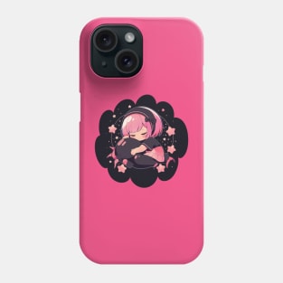 Adorable Anime Chibi Cancer Zodiac Sleeping Little Astro Girl Phone Case