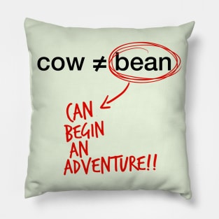 cow and bean Pillow