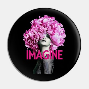 Imagine - Flower Head Woman Pin