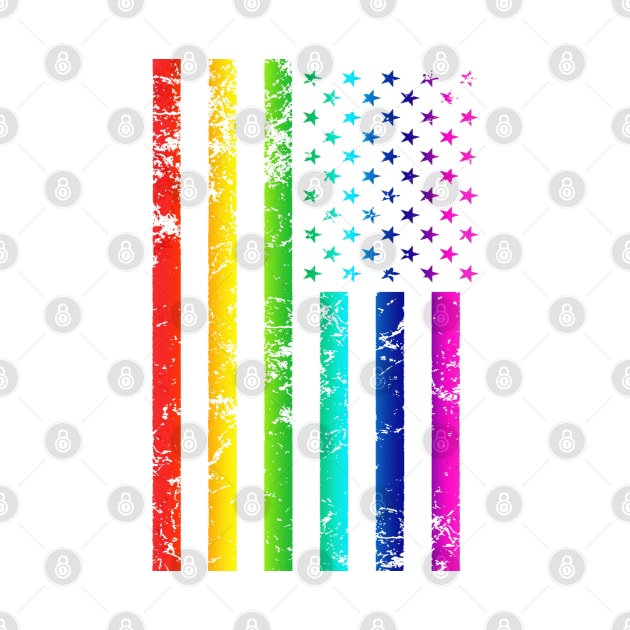 Rainbow American Flag by Scar