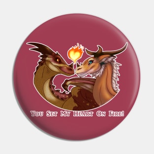 Valentines Day Dragons Pin