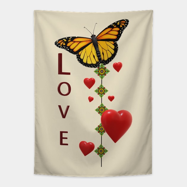 butterfly an love Tapestry by Bari-520