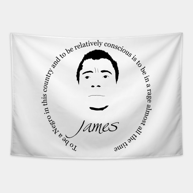 James Baldwin Book Quote Tapestry by PoetandChef