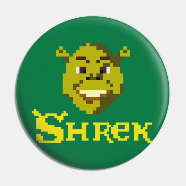8Bit Shrek Pin by Gaznar