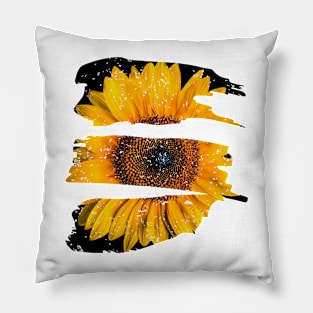 Sunflower brush stroke Pillow