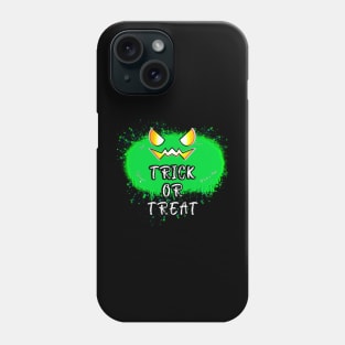 Trick or Treat Jack O Lantern Green Pumpkin Splat Phone Case