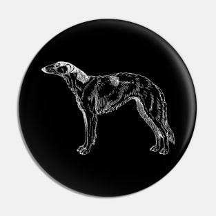 Pet Dog Borzoi Russian Hunting Sighthound Pin