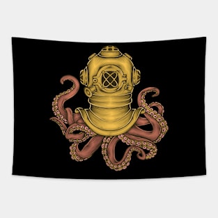 Diving Octopus in Sea Tapestry