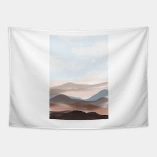 Abstract Landscape Illustration Tapestry