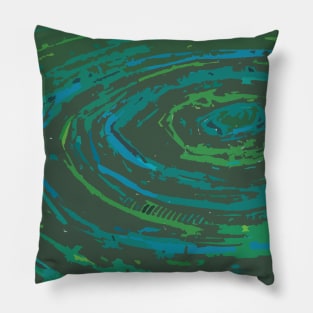 Coiled Greens & Blues Pillow