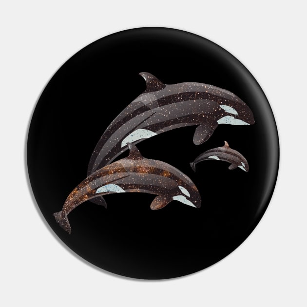 Space Whales - Design #2 - "Pod" Pin by PinnacleOfDecadence