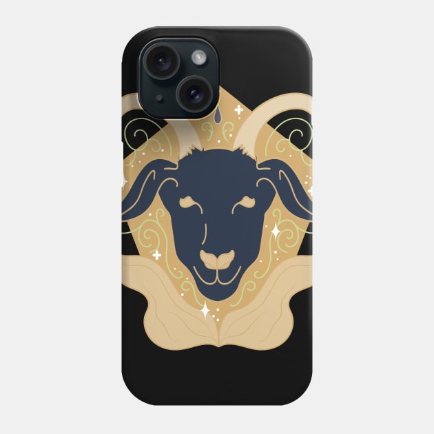 Capricorn Sea Goat (Gold) Phone Case by VenusAndMoon